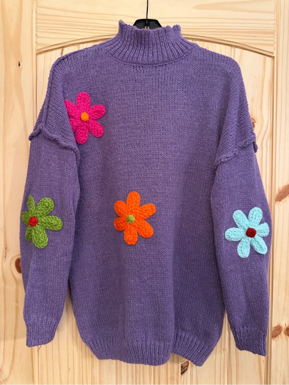 Flower power Purple Sweater